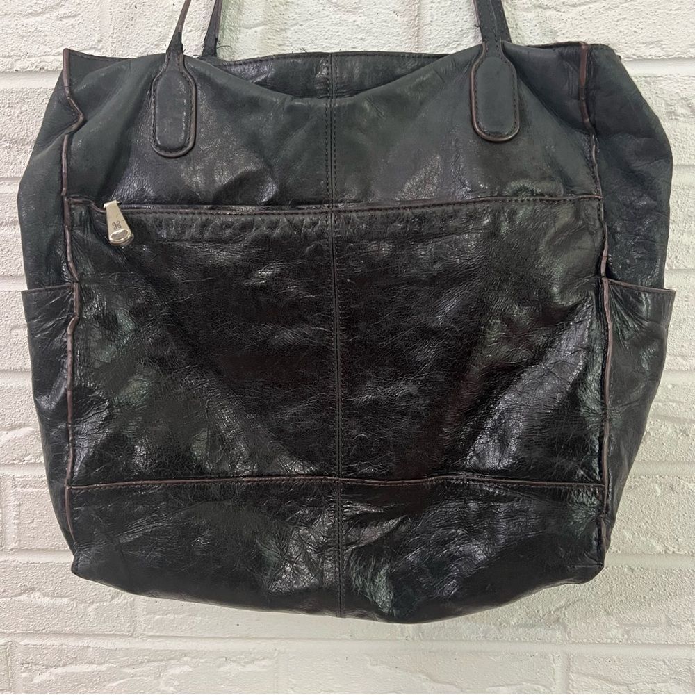 HOBO Black Leather Tote Bag - Picture 2 of 10